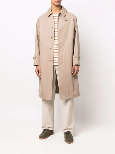 Shop Mackintosh Selwyn Gmc-113 Gabardine Coat In Neutrals