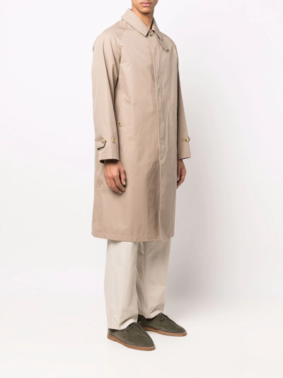 Shop Mackintosh Selwyn Gmc-113 Gabardine Coat In Neutrals