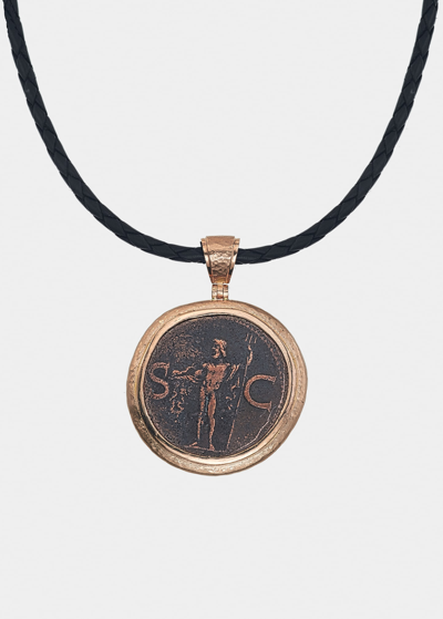 Shop Jorge Adeler Men's 18k Rose Gold Neptune Coin Pendant