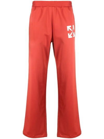 Shop Off-white Single Arrow Slim Track Pants In Rot