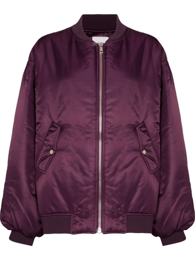 Shop The Frankie Shop Astra Bomber Jacket In Violett