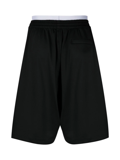 Shop Balenciaga Technical-mesh Jersey Swim Shorts In Black