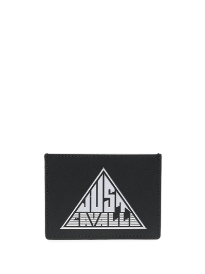 Shop Just Cavalli Logo-print Cardholder In Schwarz