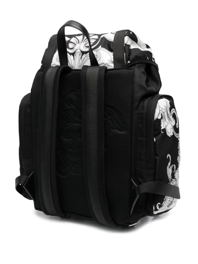 Shop Versace La Medusa Printed Backpack In Black