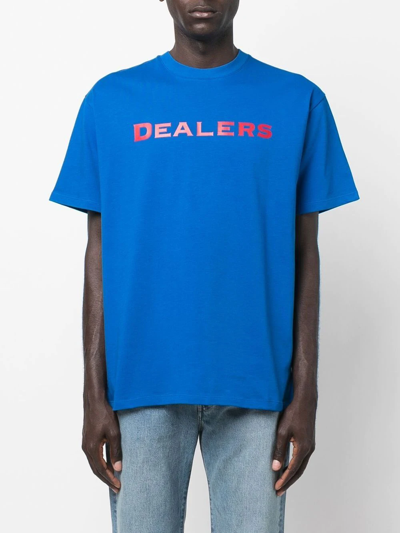 Shop Just Don Logo-print Short-sleeve T-shirt In Blue