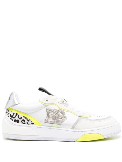 Shop Blugirl Bead-embellished Low Top Sneakers In White