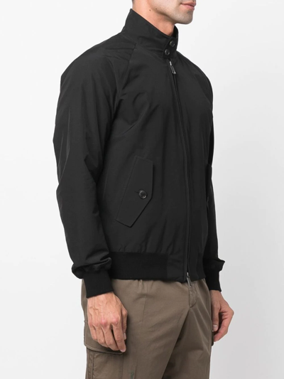 Shop Baracuta Button-collar Bomber Jacket In Black