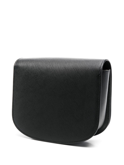 Shop Apc Dina Saffiano Leather Bag In Black