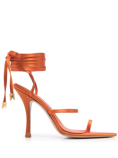 Shop Ilio Smeraldo Lellis Leather Sandals In Orange