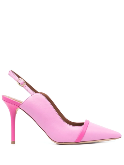 Shop Malone Souliers Marion 100mm Slingback Pumps In Rosa