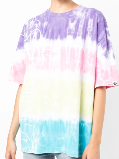 Shop Aape By A Bathing Ape Tie Dye-print T-shirt In Mehrfarbig