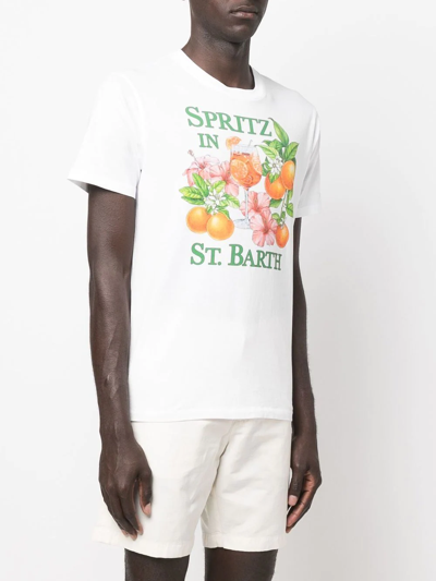 Shop Mc2 Saint Barth Eloise Spritz-print T-shirt In White