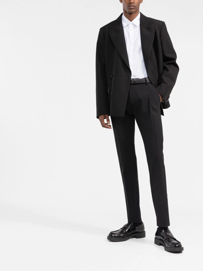 Dsquared2 Dan Stretch-fit Wool Trousers In Schwarz