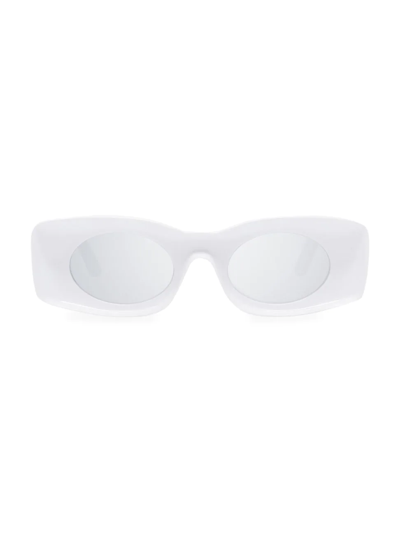 Shop Loewe Women's Paula's Ibiza 49mm Rectangular Sunglasses In White