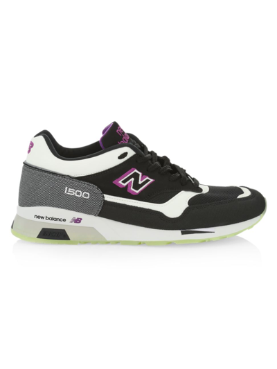 Shop New Balance Men's Made In Uk 1500 Sneakers In Black Purple