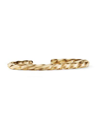 Shop David Yurman Men's Cable Edge 18k Yellow Gold Cuff Bracelet
