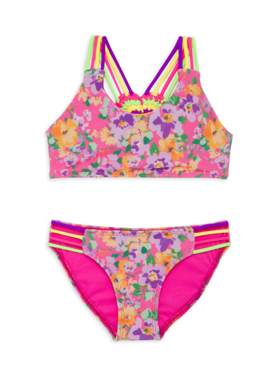 Shop Little Peixoto Girl's 2-piece Mona Floral Bikini Set In Summer Garden
