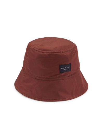 Shop Rag & Bone Addison Logo Bucket Hat In Redwood