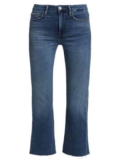 Shop Frame Women's Le Crop Mini Bootcut Jeans In Crosslane