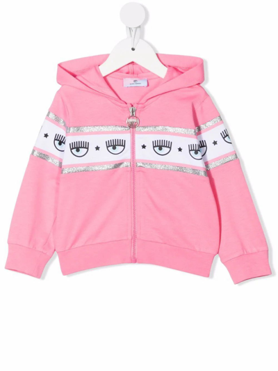 Shop Chiara Ferragni Baby Girls Pink Cotton Sweatshirt
