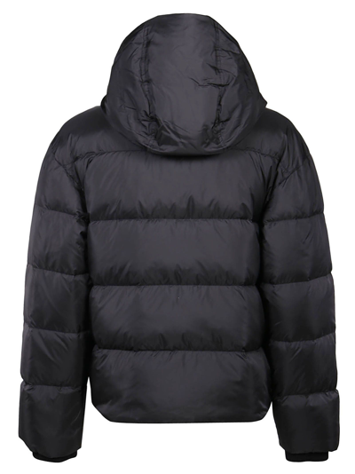 Dsquared2 Nylon Down Jacket With Logo Patch In Black