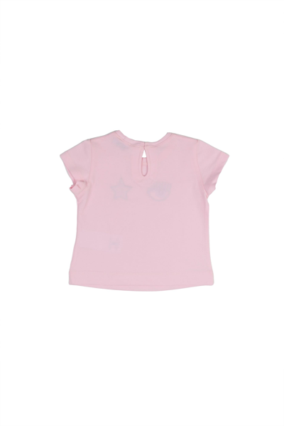 Shop Chiara Ferragni Baby Girls Pink Cotton T-shirt
