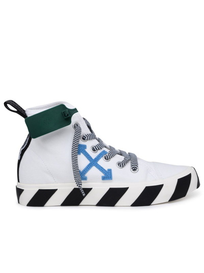 Shop Off-white Men's White Cotton Hi Top Sneakers