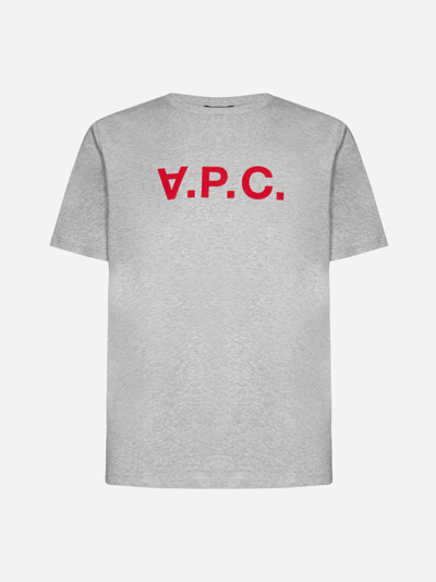 Shop Apc Logo Cotton T-shirt