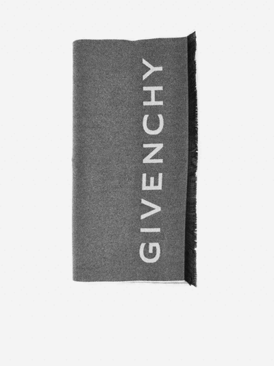 Shop Givenchy Logo Wool And Cashmere Scarf