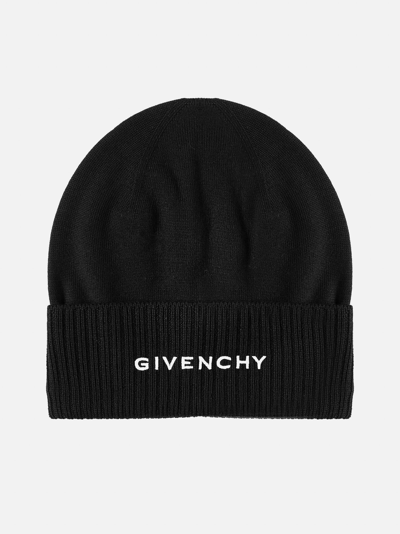 Shop Givenchy Logo Wool Beanie