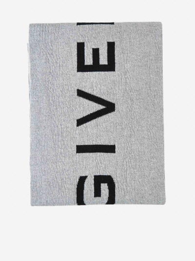 Shop Givenchy Logo 4g Wool And Cashmere Scarf