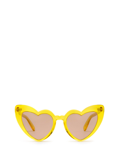 Shop Saint Laurent Eyewear Sunglasses In Yellow