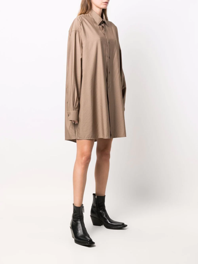 AMI ALEXANDRE MATTIUSSI DROP-SHOULDER SHIRTDRESS 