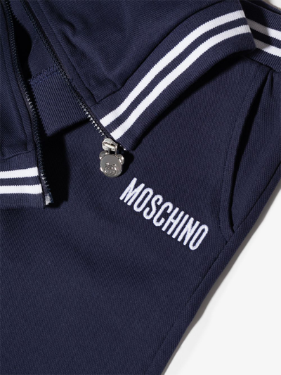 Shop Moschino Teddy Bear Motif Two-piece Tracksuit In Blue