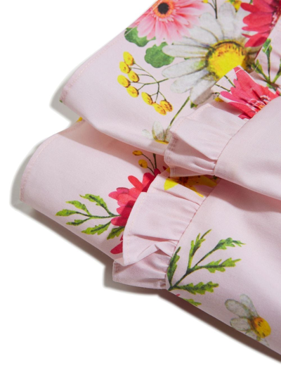 Patachou Floral-print Cotton Mini Skirt In Pink