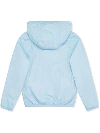 Shop K-way Teen Hooded Rain Jacket In Blue