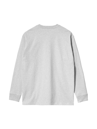 Carhartt American Script Long-sleeve T-shirt In Grey