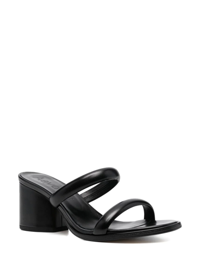 Shop Aeyde Double-strap Leather Sandals In Black