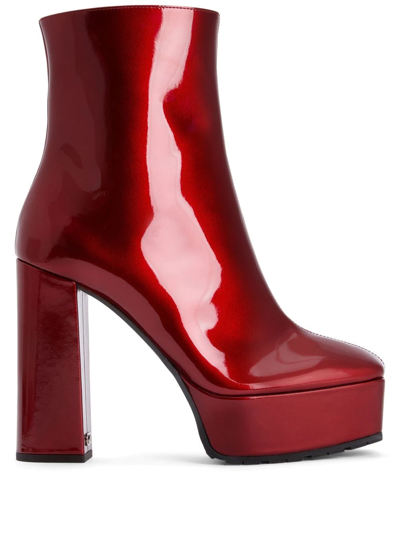Shop Giuseppe Zanotti Morgana Platform Ankle Boots In Red