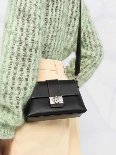 Shop Furla Mini Charlie Shoulder Bag In Black