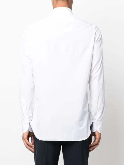 Finamore 1925 Napoli Long-sleeve Poplin Shirt In White