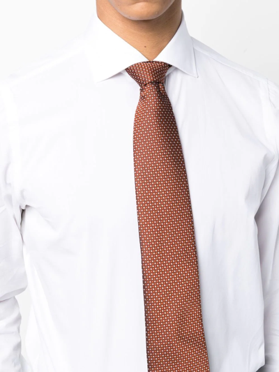 Finamore 1925 Napoli Long-sleeve Poplin Shirt In White