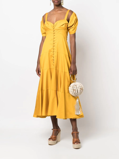 Cult Gaia Cut-out Midi Dress In Yellow