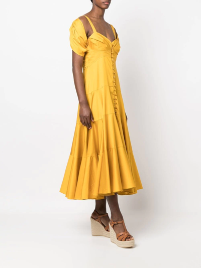 Cult Gaia Cut-out Midi Dress In Yellow