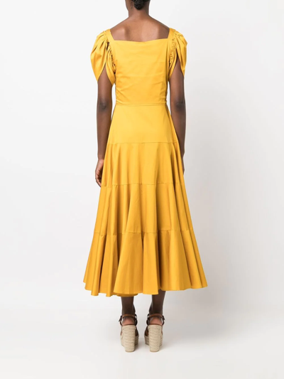 Cult Gaia Cut-out Midi Dress In Yellow