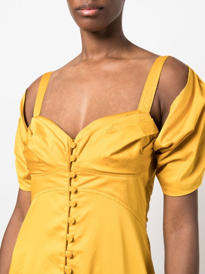 Cult Gaia Cut-out Midi Dress In Yellow