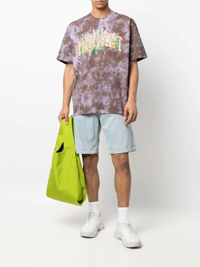 Market Logo Print T-shirt In Purple
