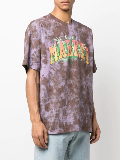 Market Logo Print T-shirt In Purple