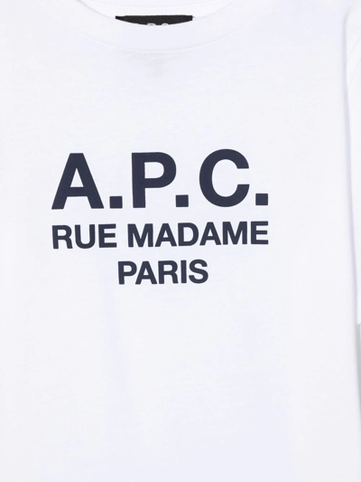 Shop Apc Logo-print Short-sleeve T-shirt In White