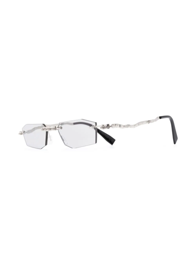 Kuboraum H40 Rectangle-frame Sunglasses In Silver